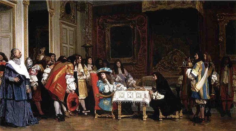 Jean Leon Gerome Louis XIV and Moliere Norge oil painting art